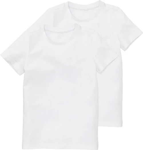2 t-shirts pour enfant - coton bio blanc