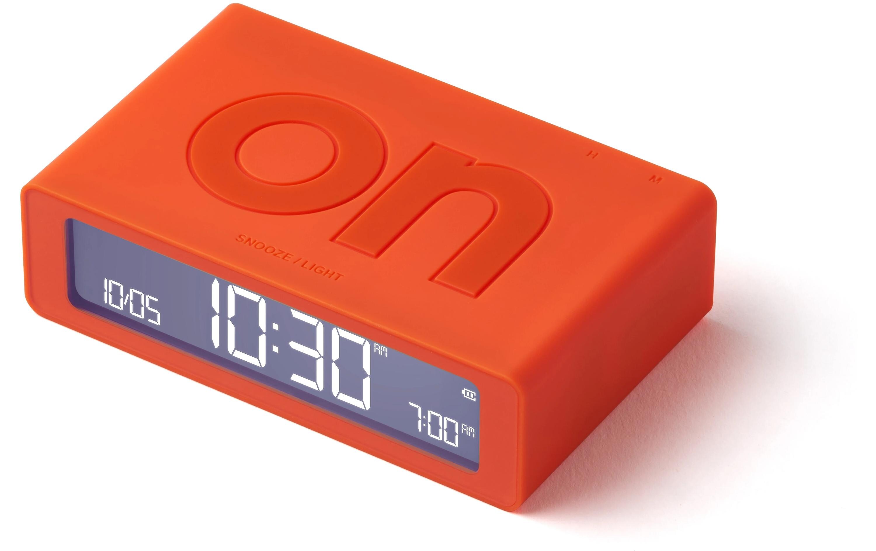 Digitalwecker Flip Mini OrangeMini LCD-Wecker mit Umkehrfunktion (On/Off)