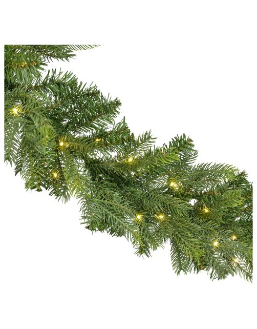 Everlands Guirlande Grandis - Kerstversiering - Groen 80 Led