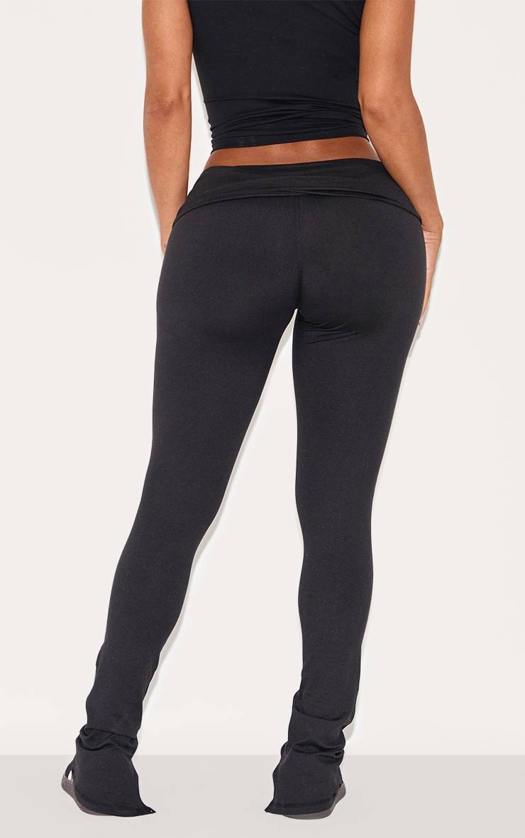 Noir Legging Sculptant Taille Haute À Fentes Latérales Shape