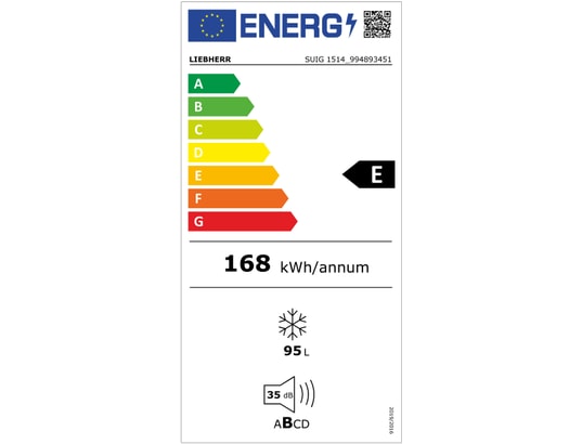 LIEBHERR - Congélateur encastrable top SUIG1514-25, Smart frost, 3 tiroirs, 95 l