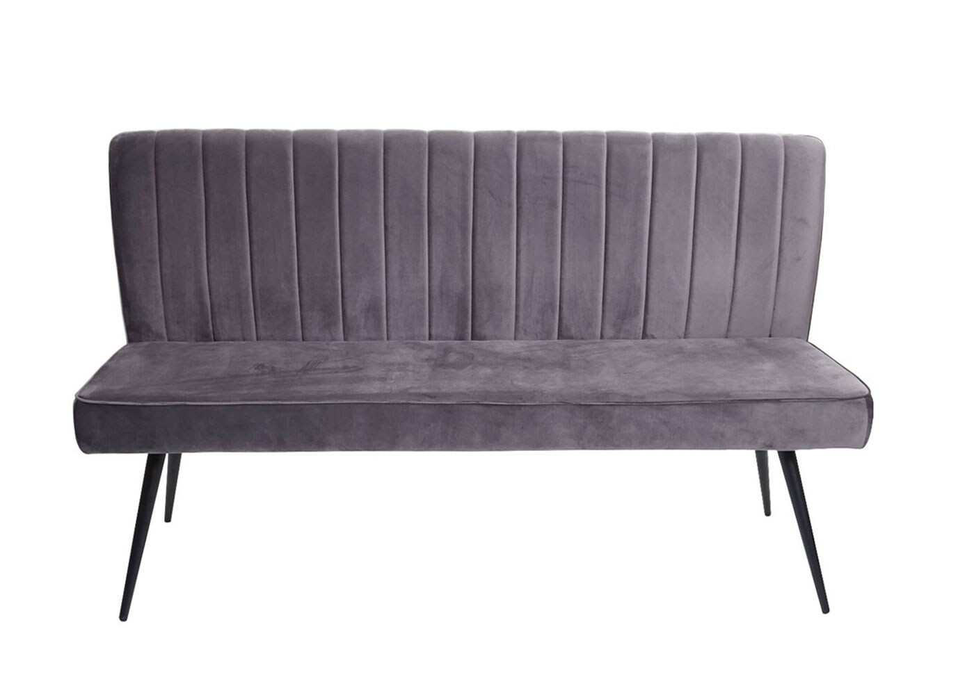 Esszimmer-Set MCW-K16, 4er-Set Stuhl+Sitzbank Esszimmergruppe Sitzgruppe Esszimmergarnitur, Samt Metall ~ dunkelgrau