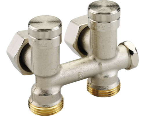Danfoss RLV-K 3/4 inch hoekkraanblok, vernikkeld, 003L0283