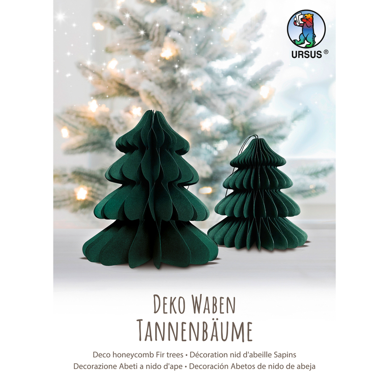 Ursus Deko Waben, Tannenbäume, grün