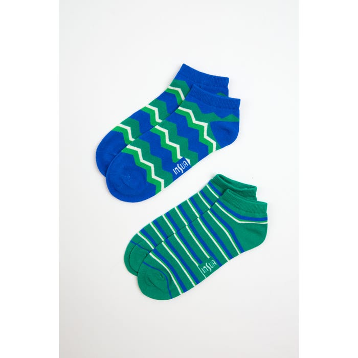 inSua-2-pack sneakersokken zig zag - Insua