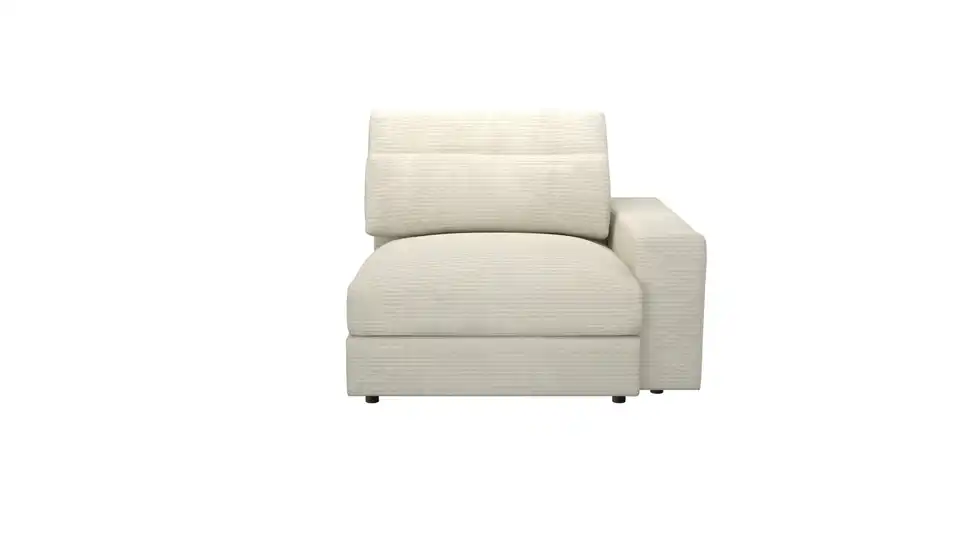 Element Branna Beige Cordstoff mit Armlehne rechts