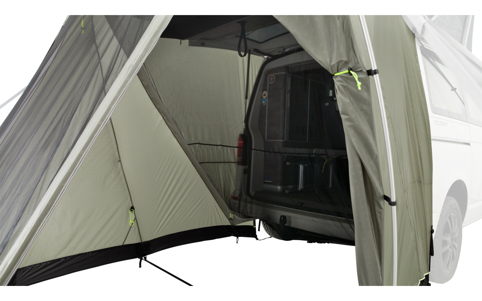 Outwell Sandcrest L Vorzelt / Heckzelt für Campingbusse / Transporter Grün