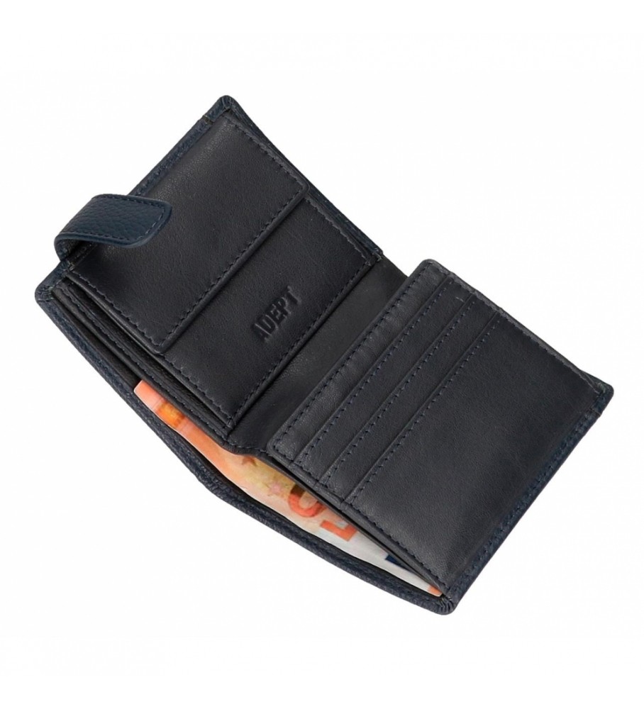 Bolsa Joumma Cartera Adept Kurt Azul -8,5x10,5x1cm-