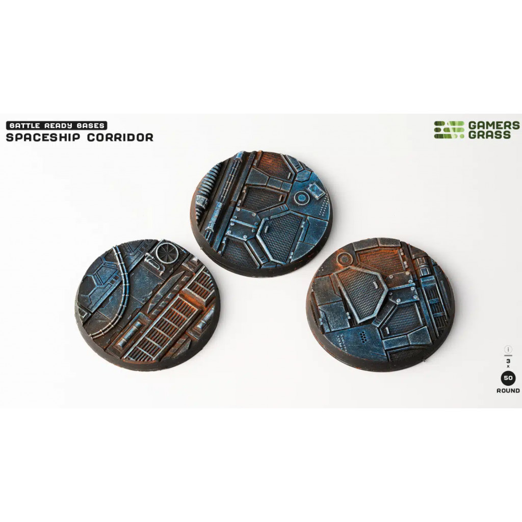 Spaceship Corridor Bases, Round 50mm (x3)