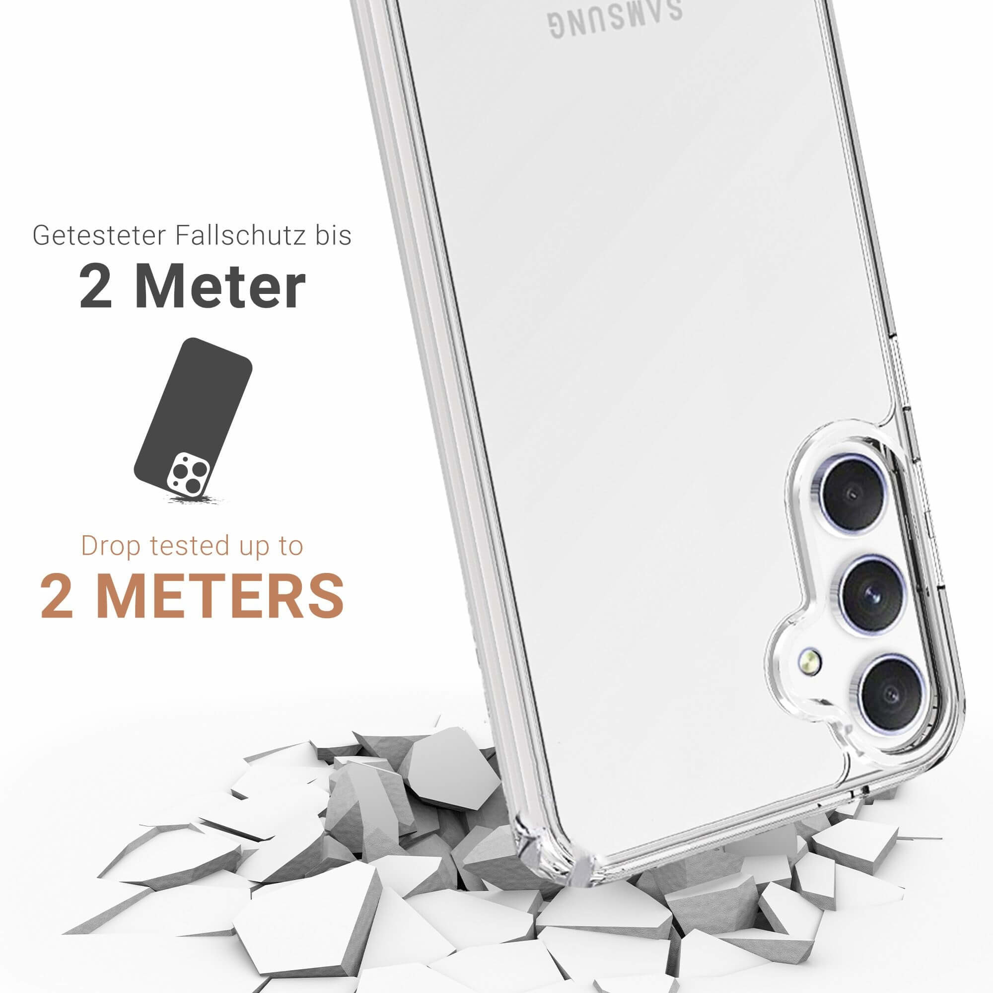 Samsung Galaxy S23 FE Hybrid Hülle TPU Bumper   Acryl Rückseite Pankow (11046) - Transparent
