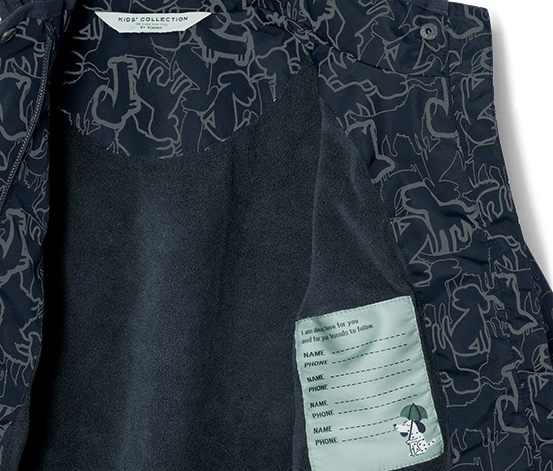 Kinder-Thermo-Regenjacke mit reflektierenden Elementen