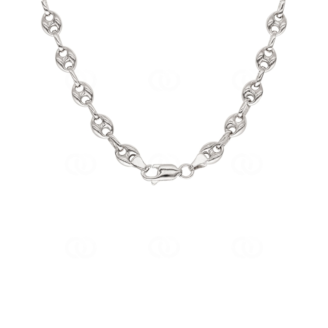 Schiffsankerkette halbmassiv 925 Silber 8.2mm