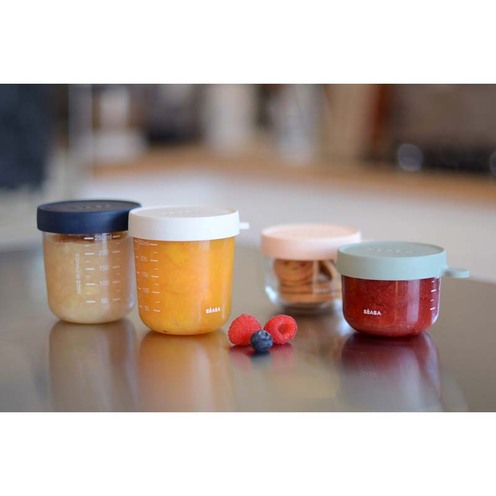 Coffret 4 portions verre Nude/Grey - BEABA