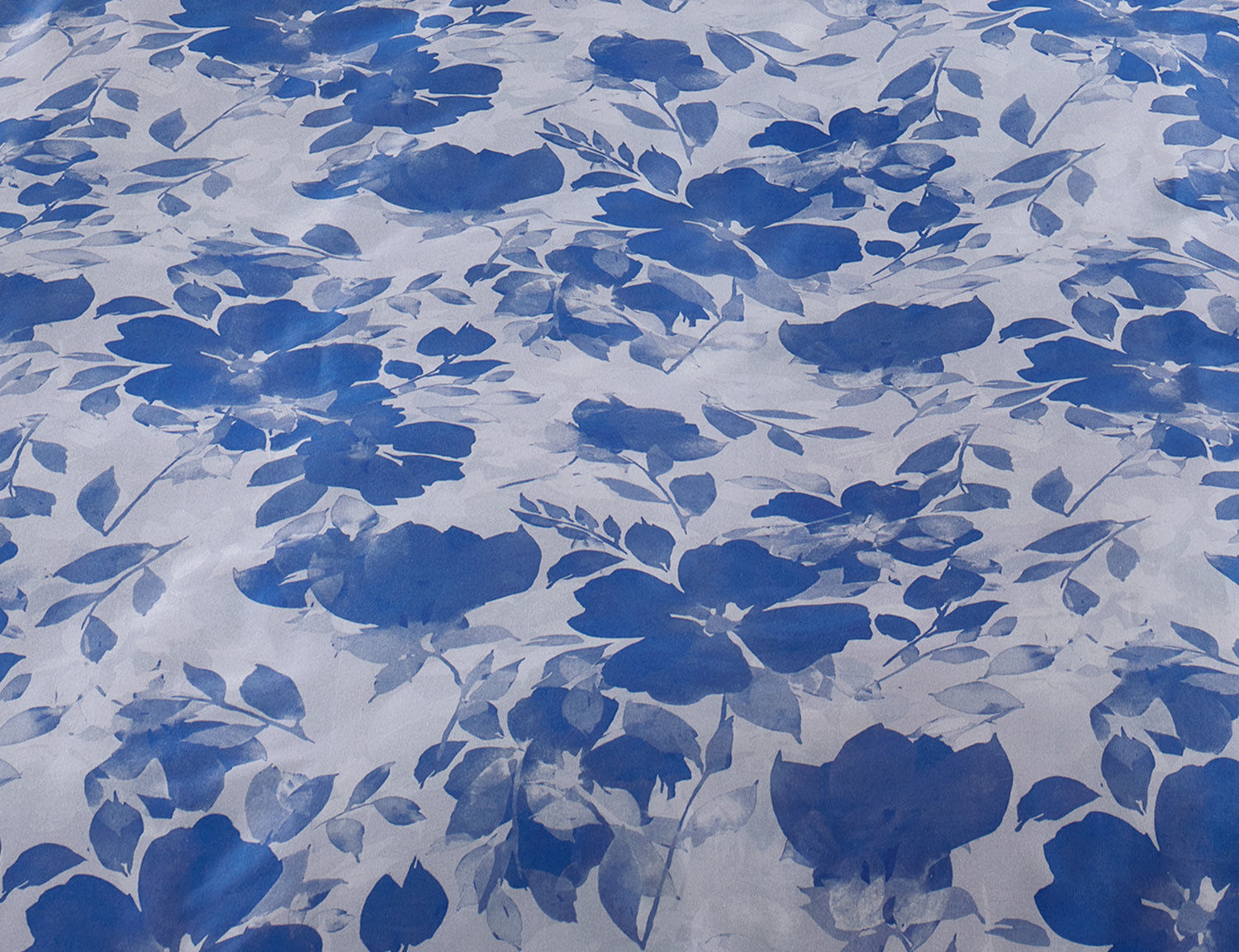 Bettwäsche mit blauem Blumenprint