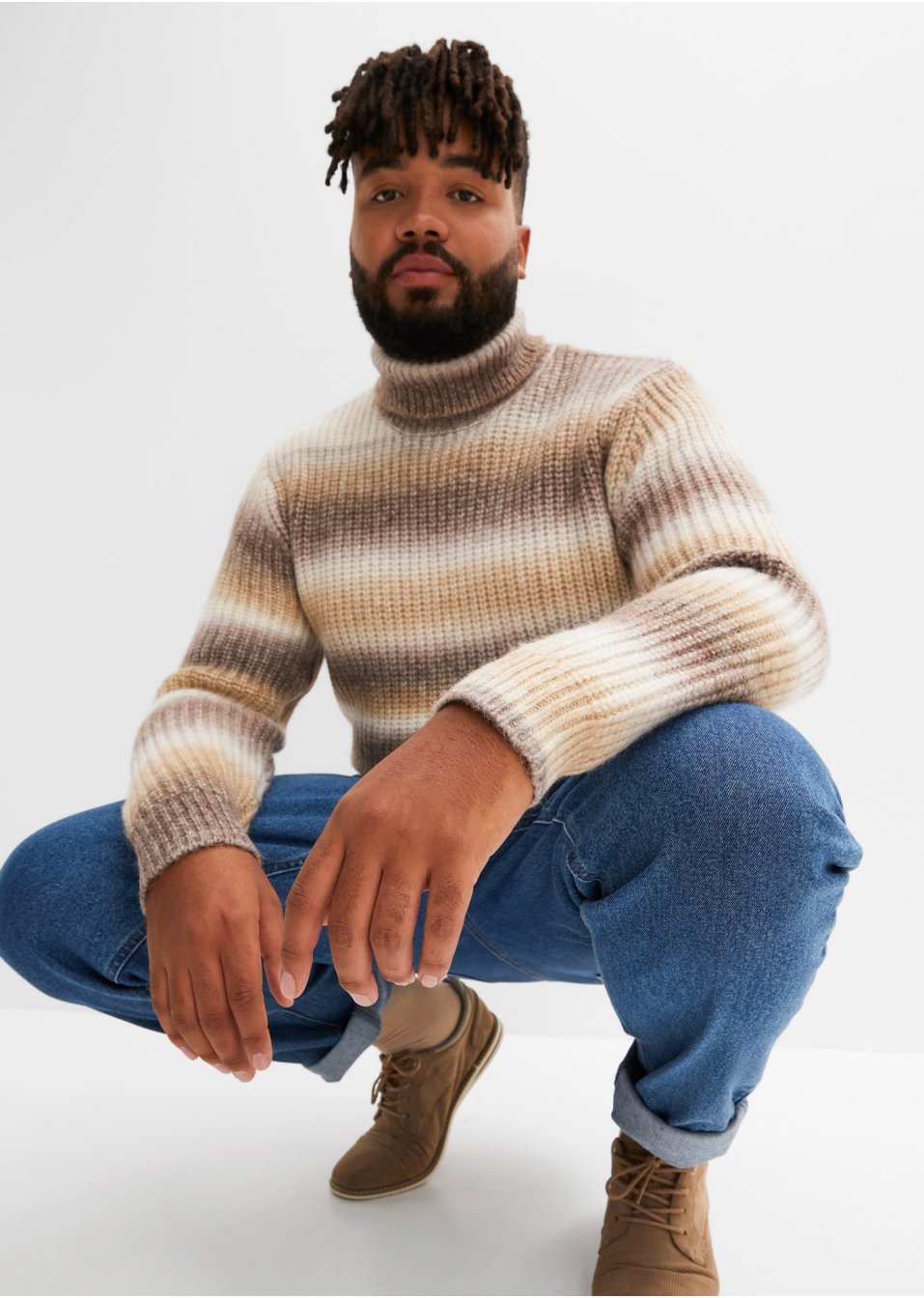 Pull col roulé