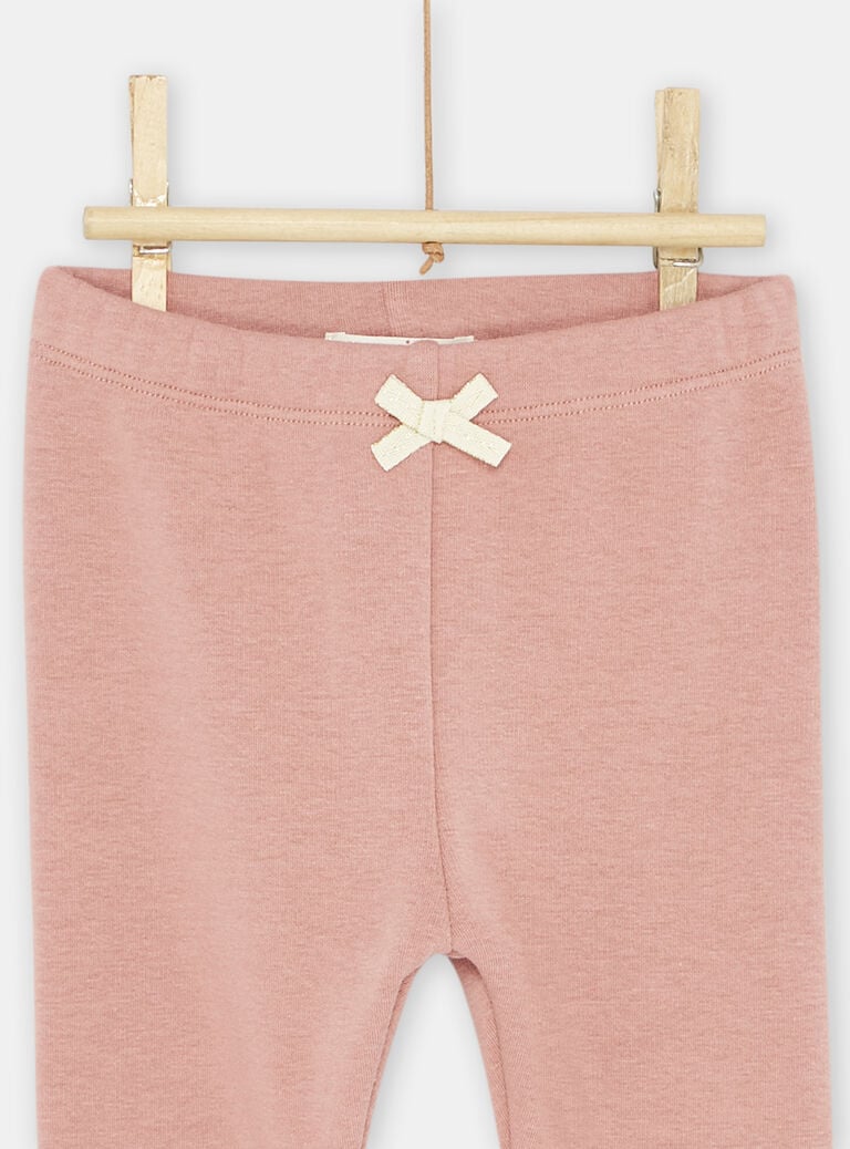 Pantalon litchi à broderies tête d'animal bébé fille