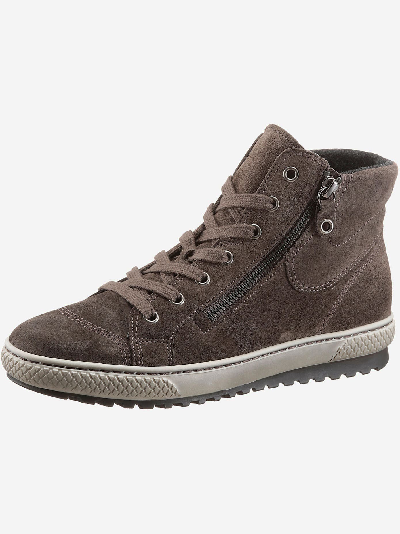 Bottines à lacets avec deux glissières