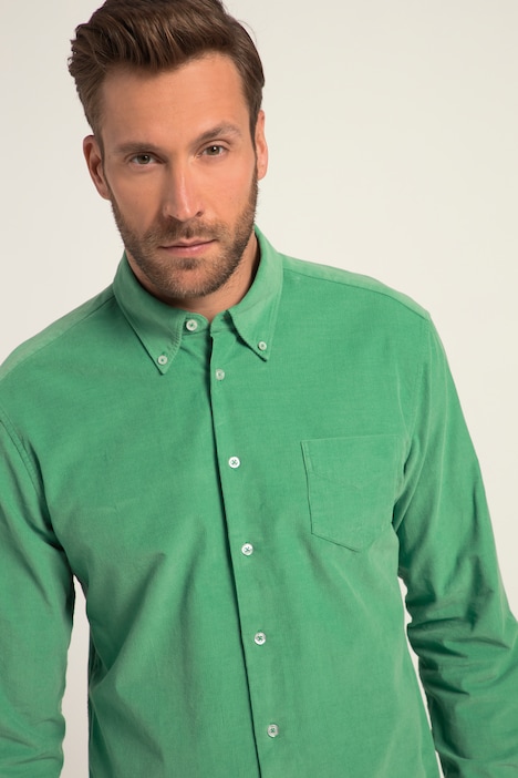 Cordhemd, Langarm, Buttondown Kragen, Modern Fit, bis 8 XL