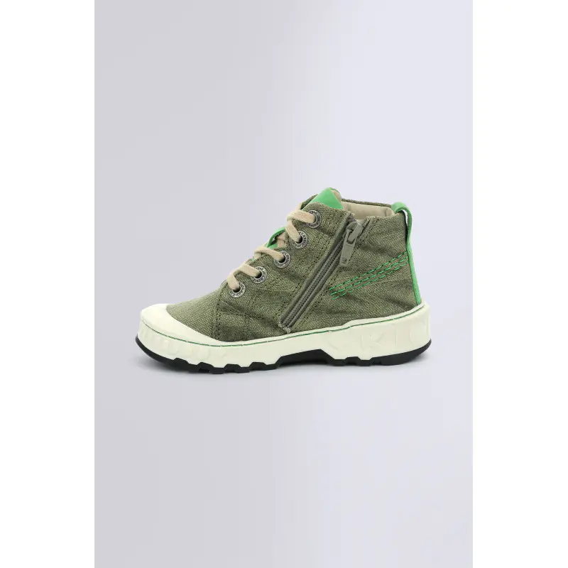 KICKRUP KAKI GRIS SNEAKERS HAUTES Textile Garçon