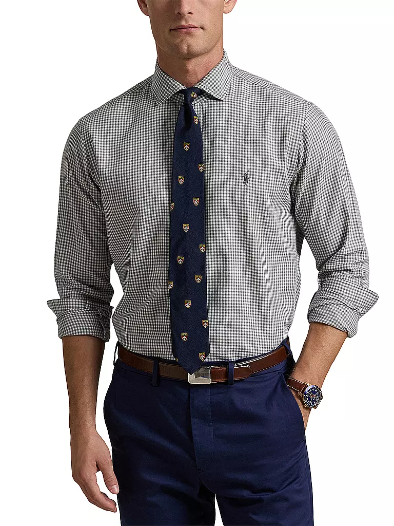 POLO RALPH LAUREN Flanellhemd Custom Fit grau