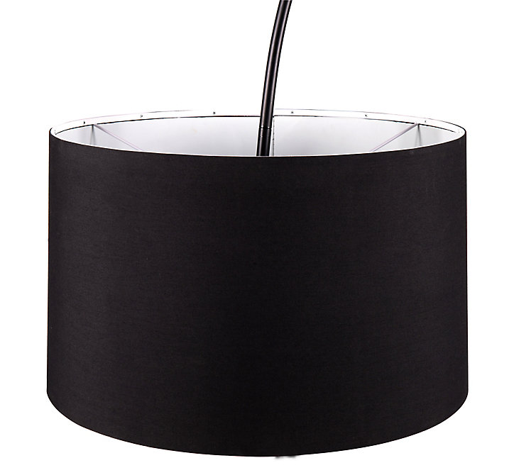 Lampadaire arqué Alacrane E27 L.190xH.220cm noir mat Goodhome