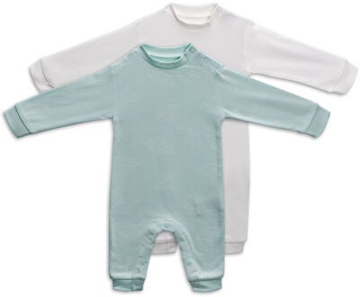 Tiny Treasure Maxime Jumpsuit 2-Pack, Opal Blue