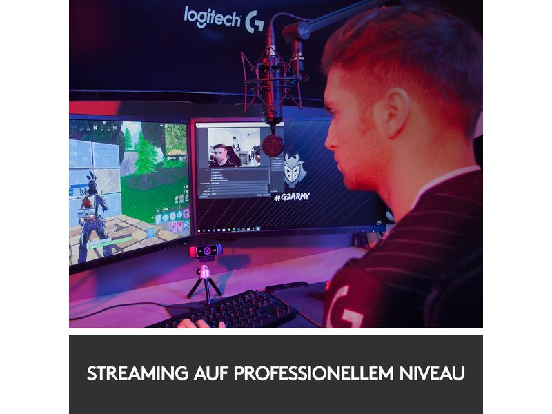 Logitech Webcam C922 Pro Stream , mit Stativ, Full-HD 1080p Webcam für Livestreaming und Aufzeichnung