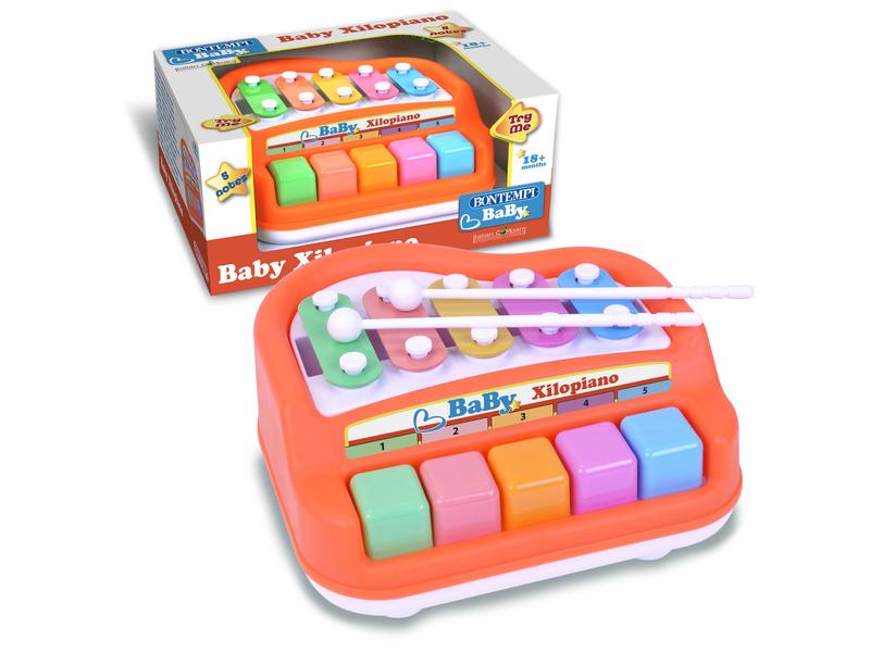 Bontempi Musikinstrument Baby Xylopiano mit 5 Noten Spielzeuginstrument