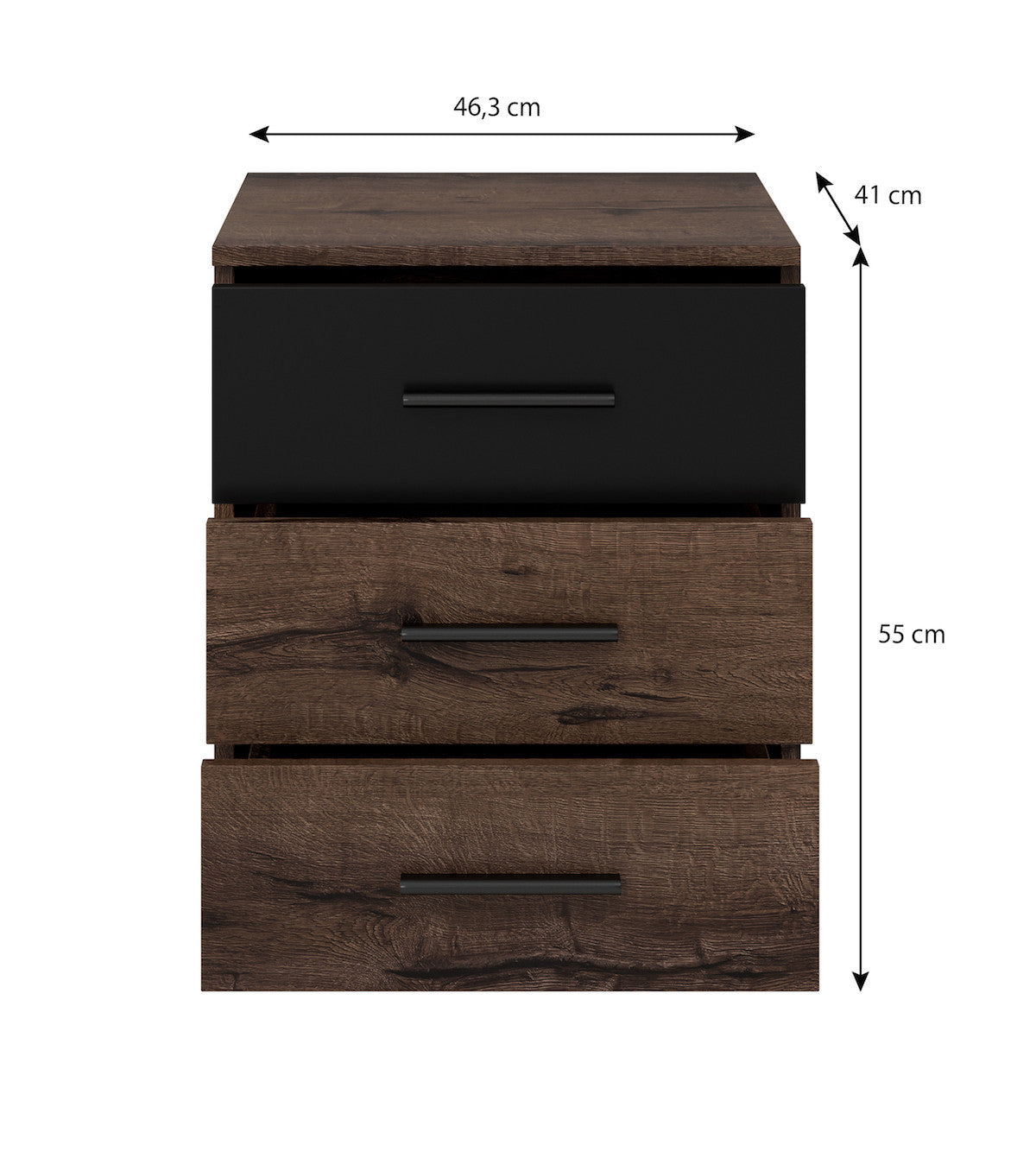 Brown 2 - Slaapkamer - Zwart - Eiken 180 - Groot