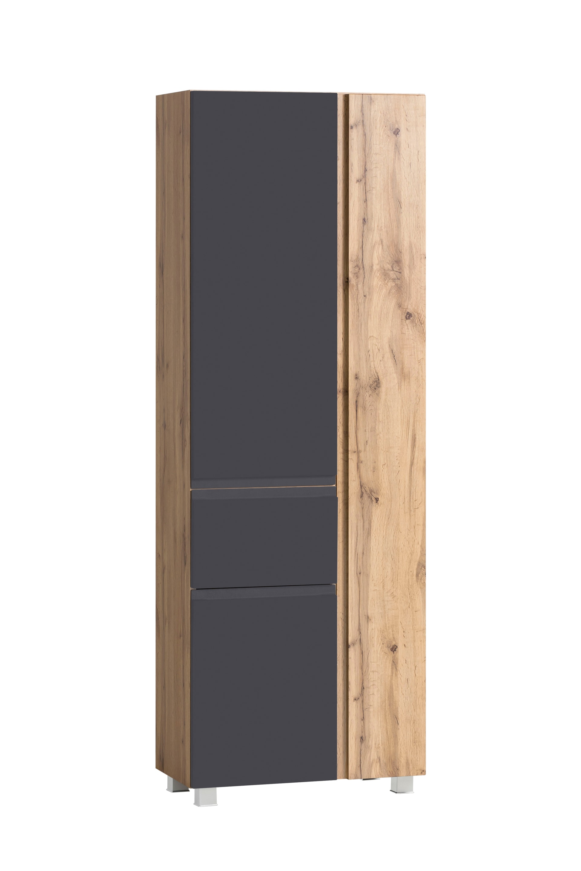 Bad-Hochschrank GENT grau/braun