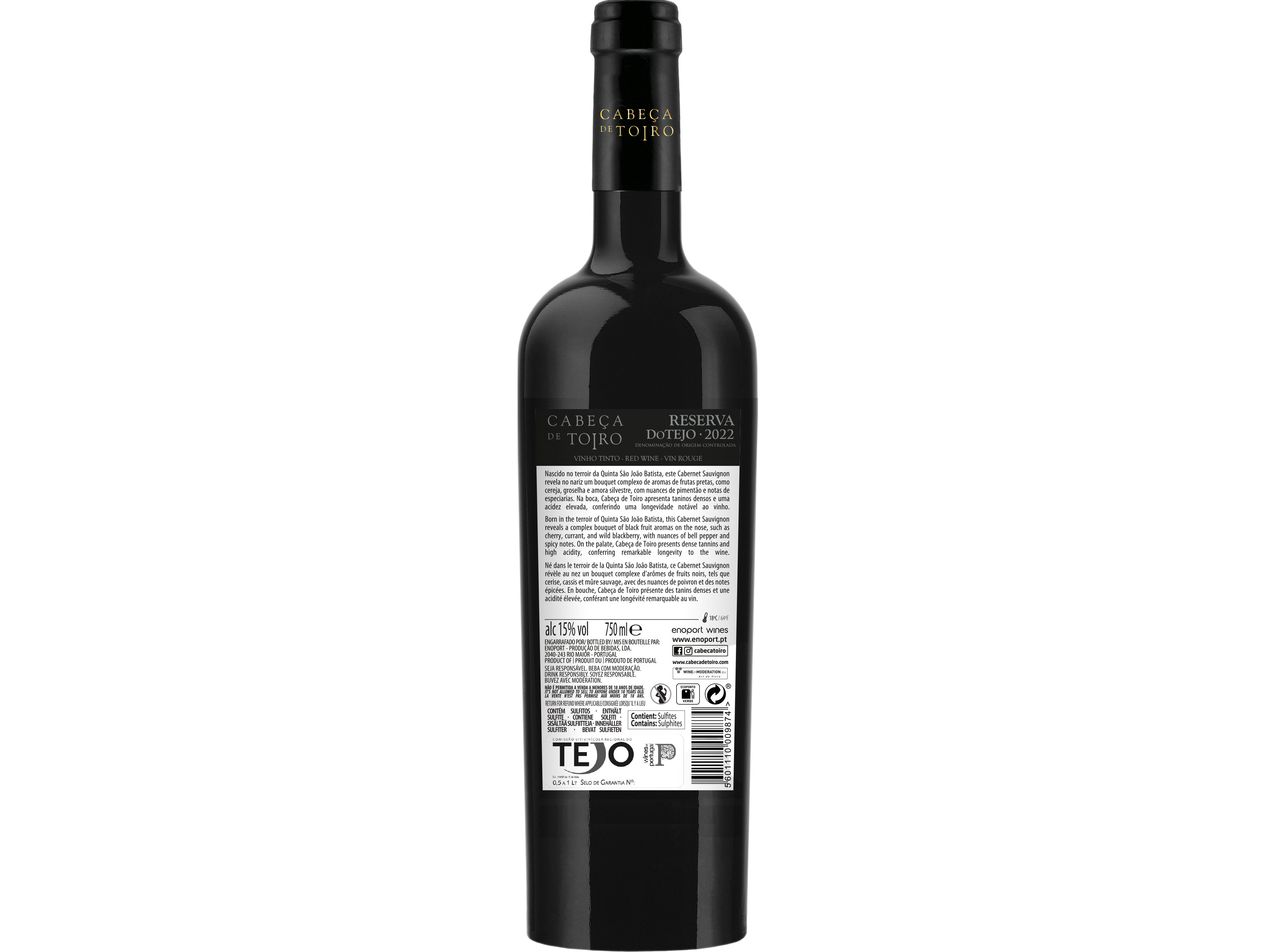 VINHO TINTO CABEÇA DE TOIRO RESERVA CAB. SAUV. 0.75L