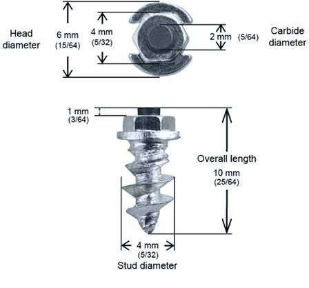 iGrip SS08 Skrupigg 10mm/2mm, 24 stk