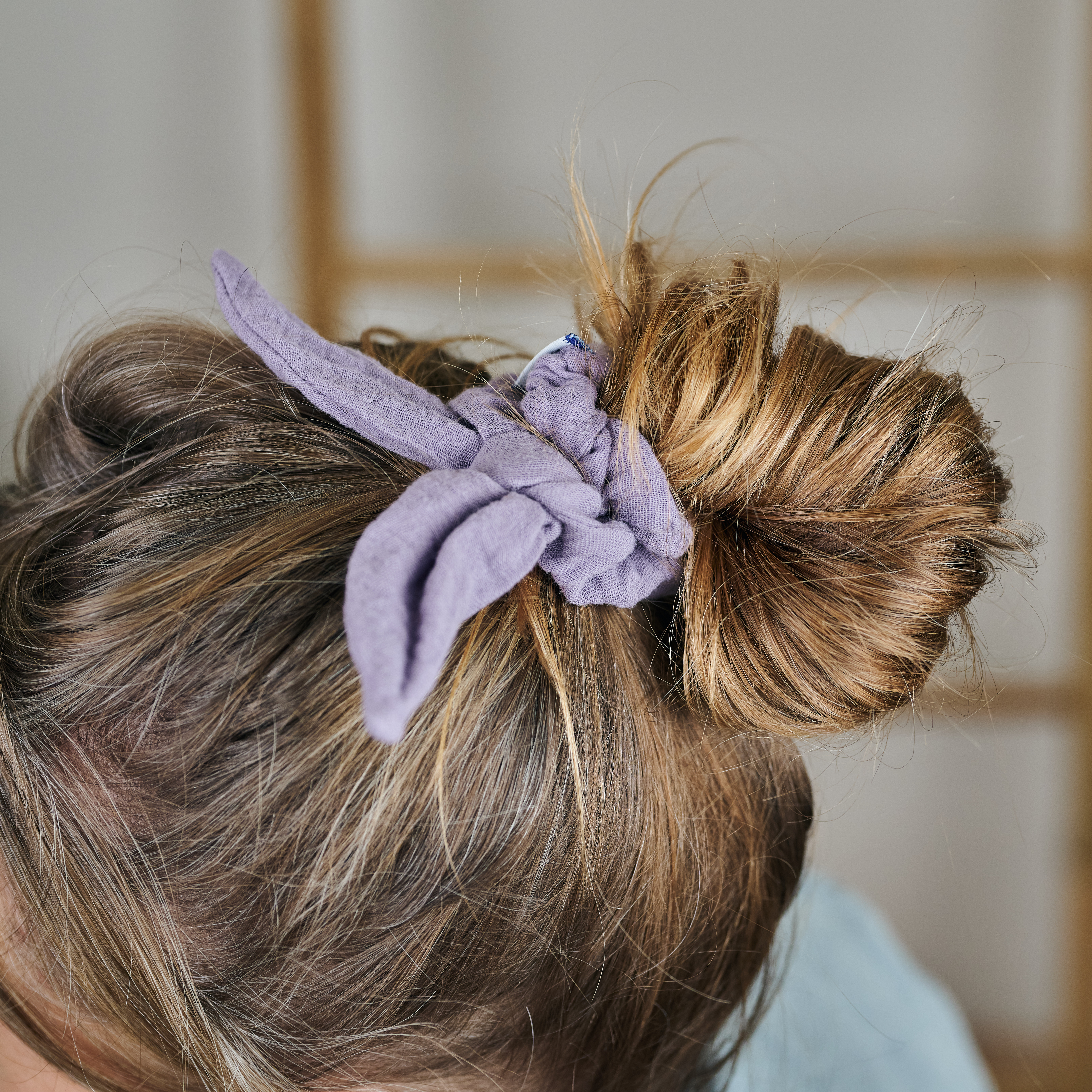 Chouchou Nœud Gaze Lilas