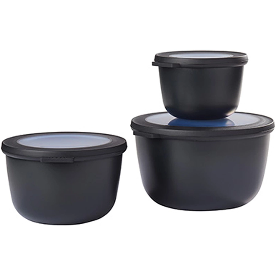 Mepal Multischüssel-Set Cirqula 0,5l 1l 2l 3er Set schwarz