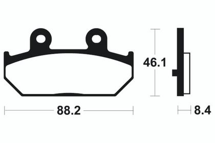 Plaquettes de freins Tecnium Maxi Scooter métal fritté - MSS304