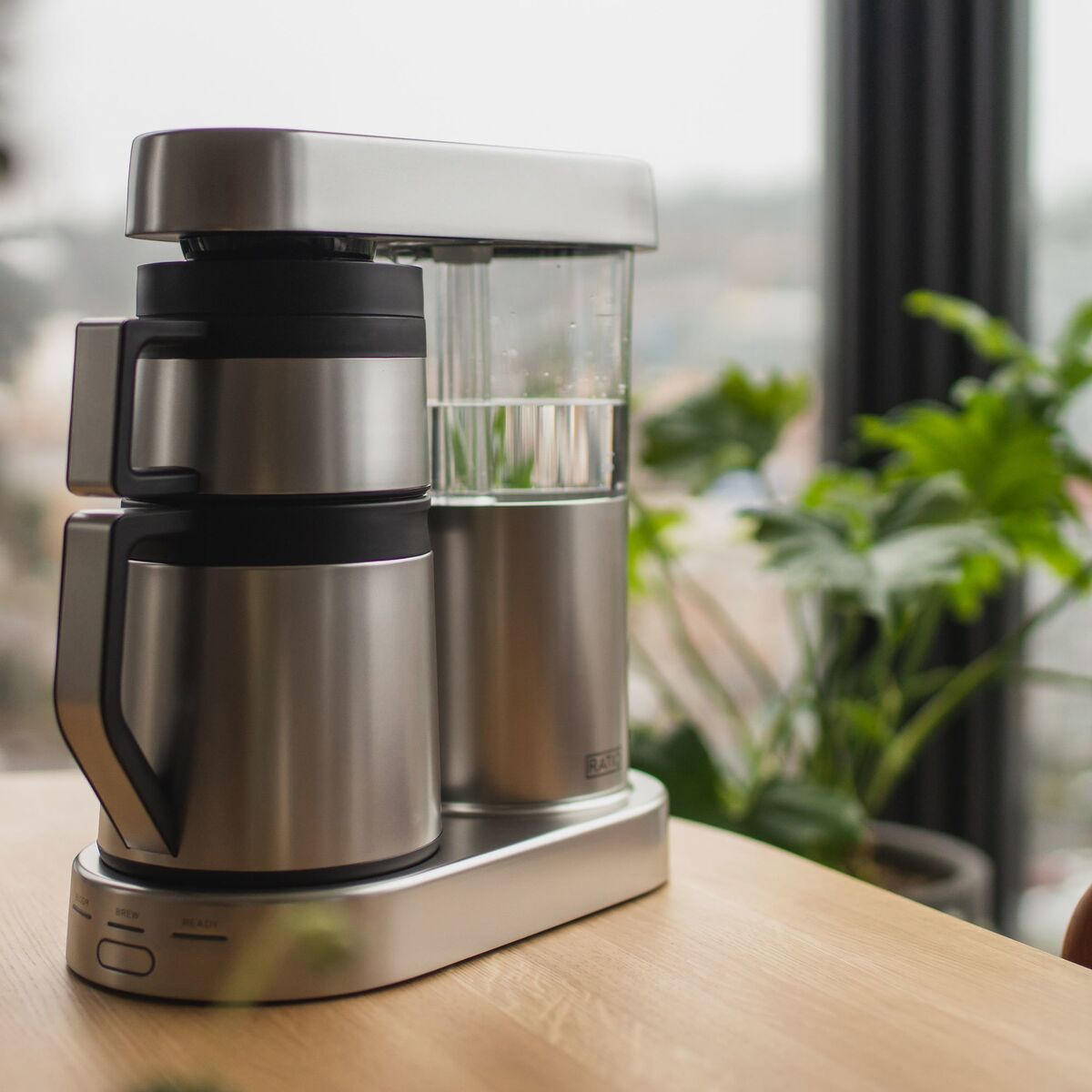 Six kaffetrakter 1,25 liter, matt rustfritt stål