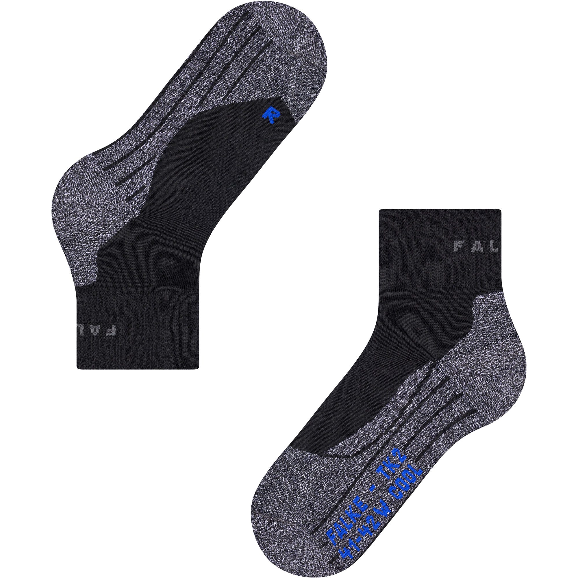 Falke TK2 Cool Short Wandersocken Herren schwarz