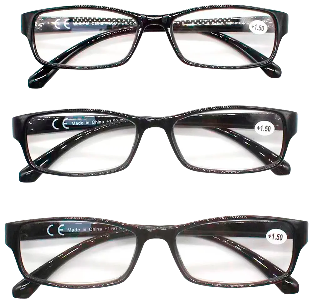 Læsebrille 3-pak medium glas