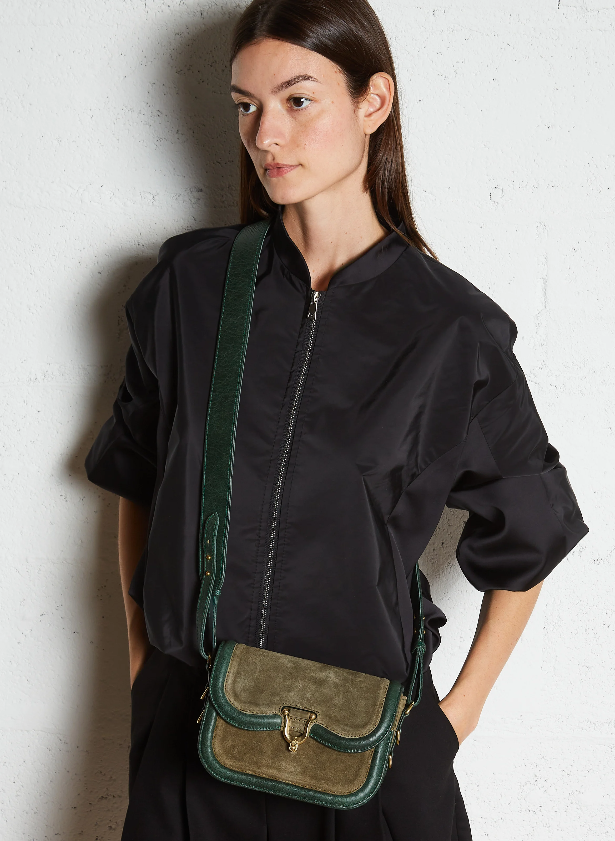 MINI MANON - Sac bandoulière en cuir | Vert