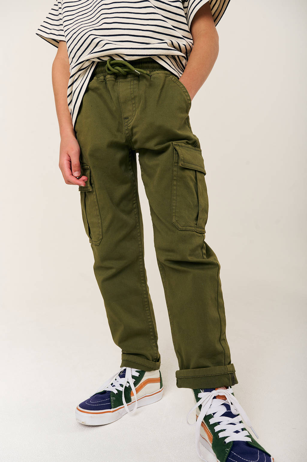 Tumble 'n Dry tapered fit cargobroek Jayh mosgroen
