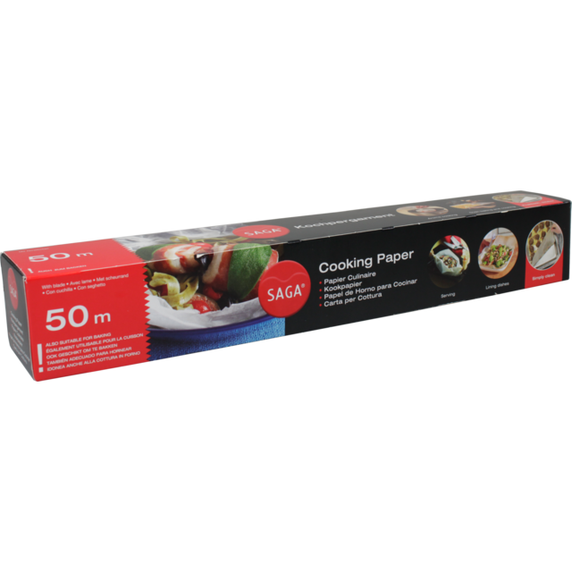 Bakpapier, 380mm, 50m, cellulose, wit