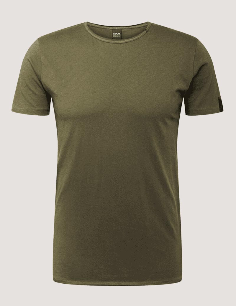 REPLAY T-SHIRT REGULAR H BOTTLE GREEN