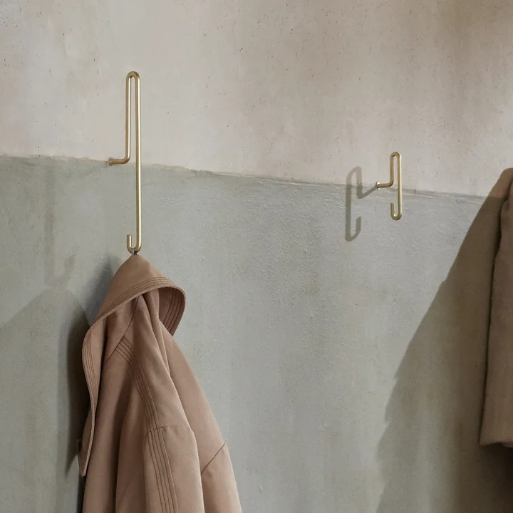 Moebe - Wall Hook large, matt gold