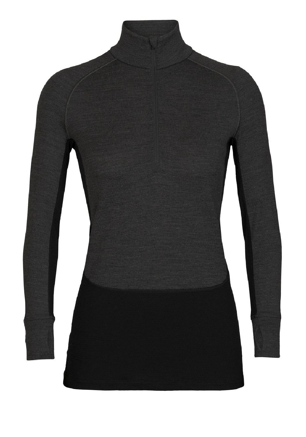 Icebreaker Damen-Half-Zip-Langarmshirt ZoneKnit™ 260 LS Half Zip Jet Heather/Black/Metro H
