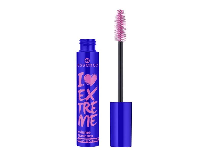 essence Mascara I Love Extreme Waterproof 01 Schwarz Vegane und wasserfeste Mascara für schöne und lange Wimpern