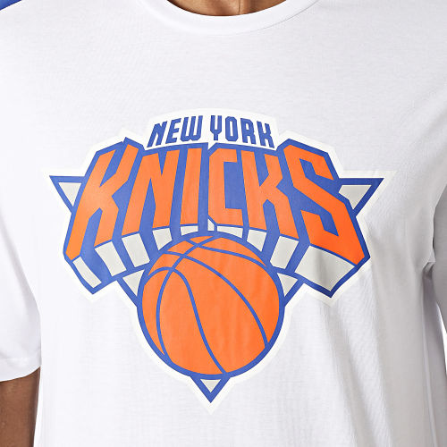 Tee Shirt A Bandes NBA Colour Block New York Knicks 60416312 Blanc
