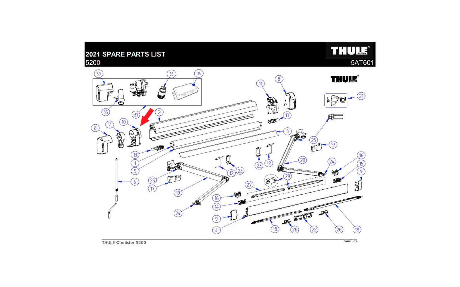 Thule Endplatte (links)