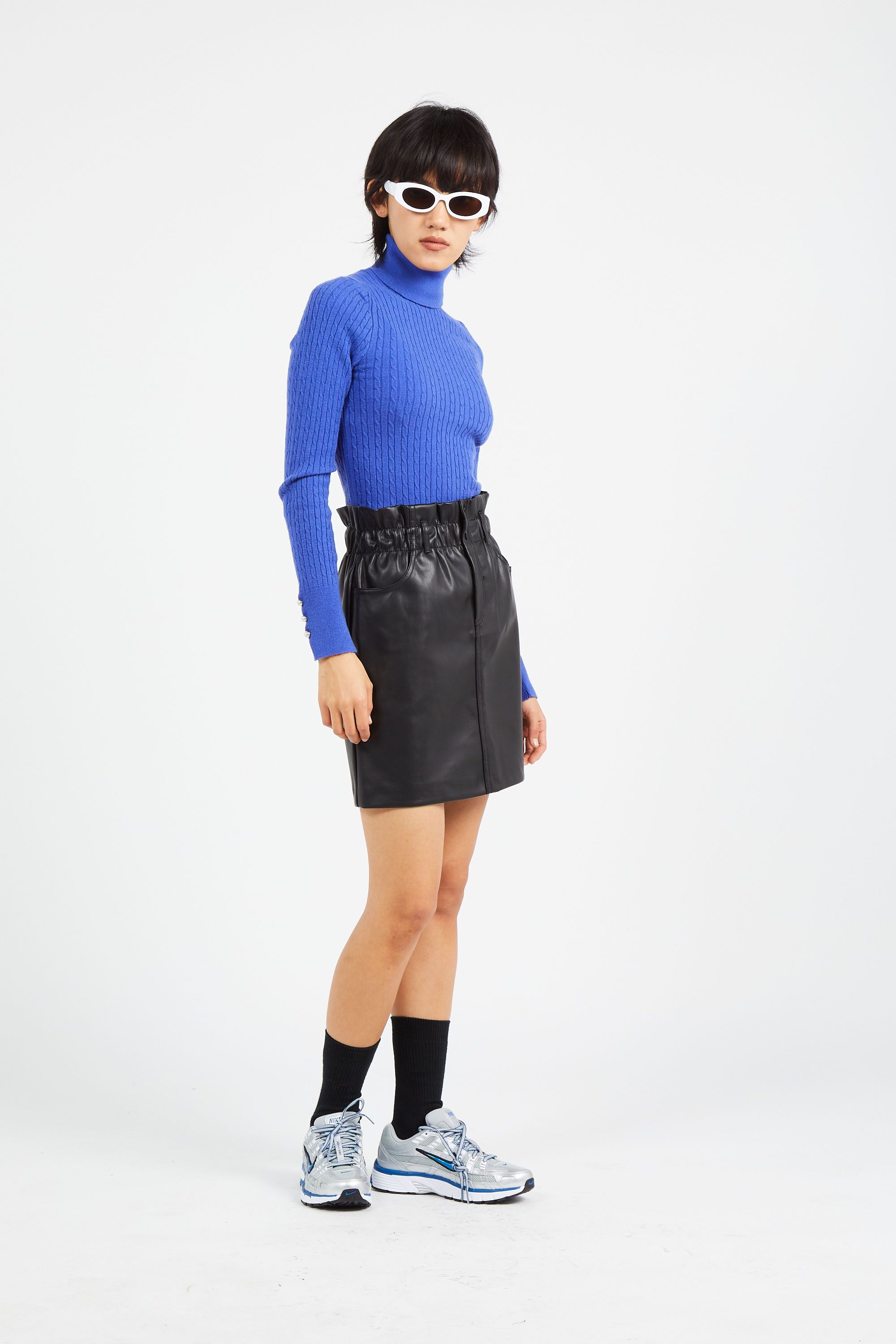 ONLY Pull ONLLORELAI LS CABLE ROLLNECK KNT Bleu