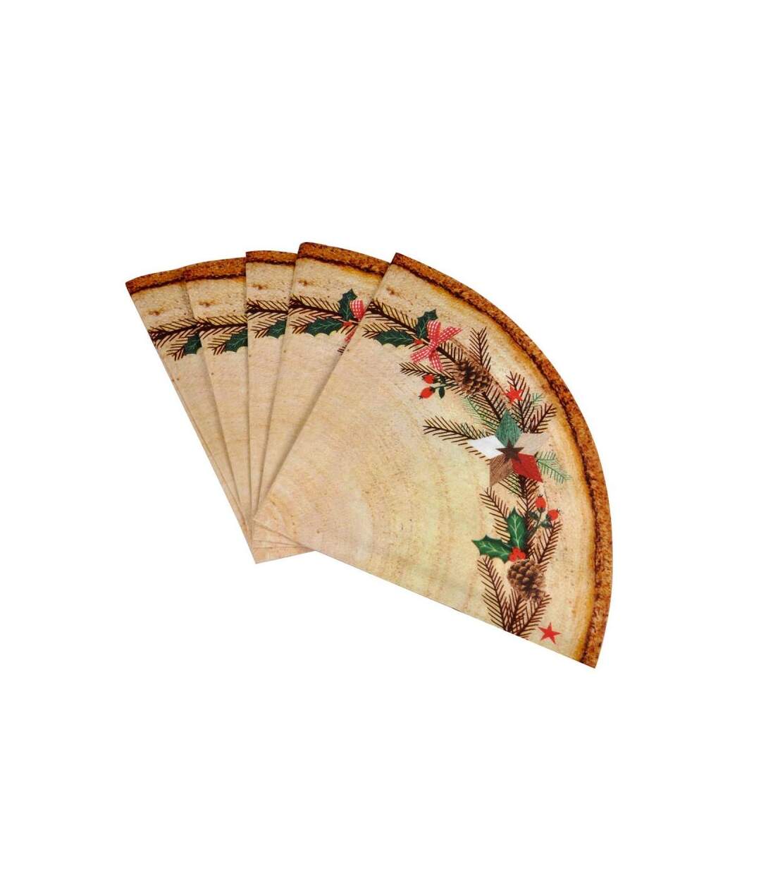Paris Prix - Lot De 12 Serviettes En Papier couronne 32cm Naturel
