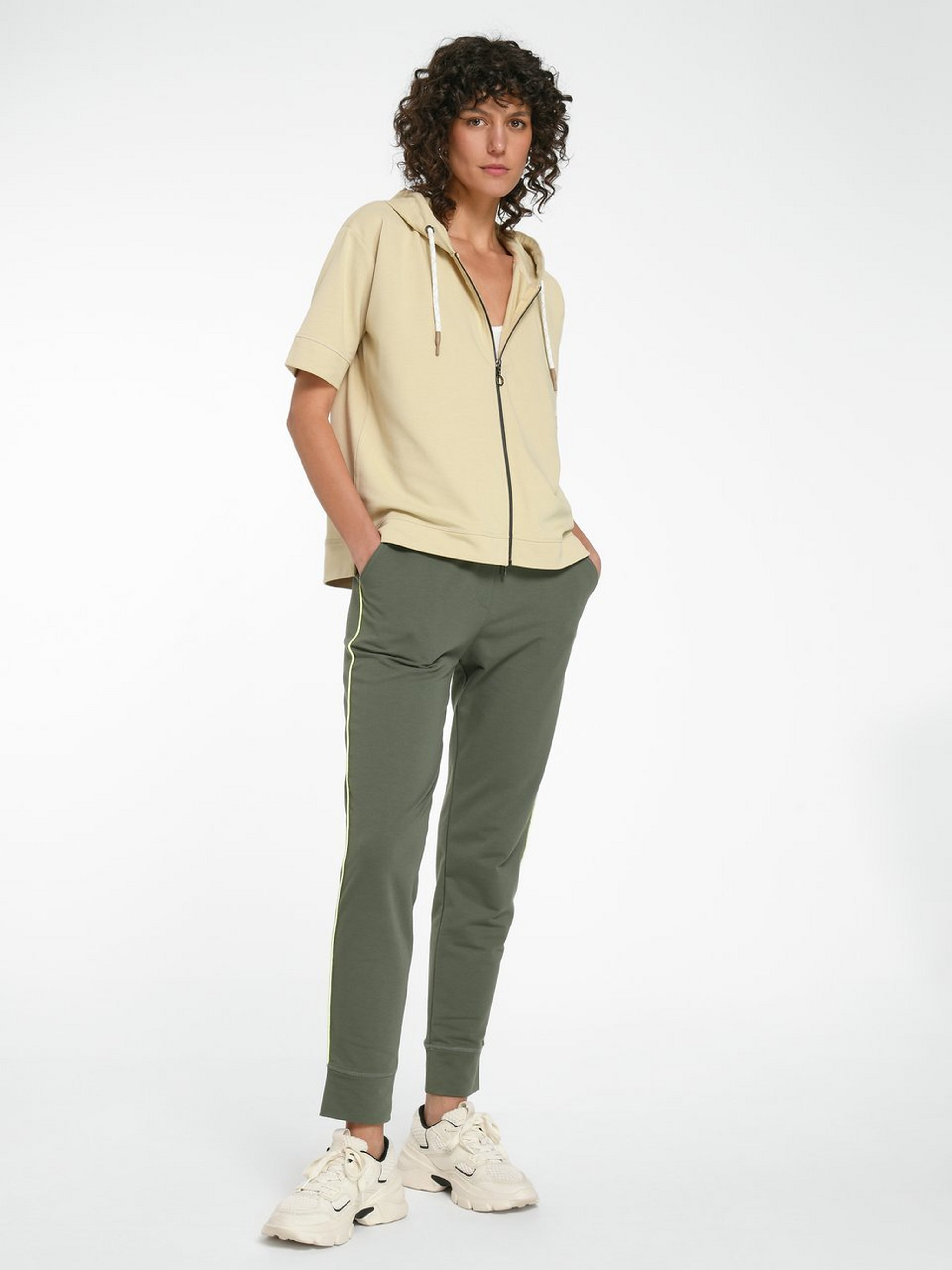 Kapuzen-Sweatjacke mit 1/2-Arm